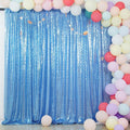 ShiDianYi Baby Blue Sequin Backdrop 8FTx10FT Photography Backdrops Light Blue by ShiDianYi