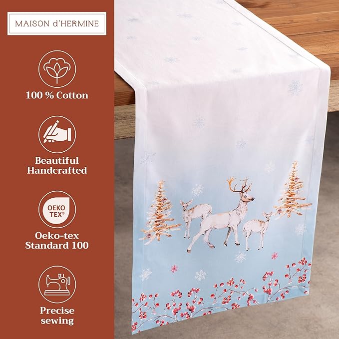 Maison d' Hermine Table Runner 100% Cotton Single Layer Table Runners 72 inches - Image 2