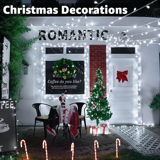 Christmas Decorations Connectable White String Lights Indoor, 150 LED Super - Image 4