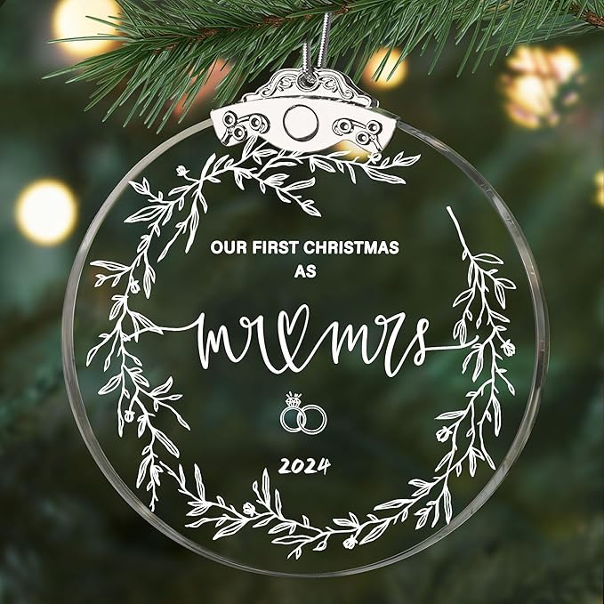 2024 Wedding Gifts: 1st Married Christmas Ornament, Bridal Shower & Newlywed by Olicard