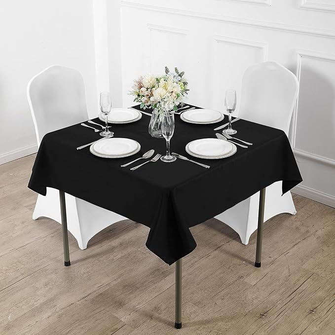 Fokitut 2 Pack Waterproof Square Tablecloth, 70x70 Inch, Stain Resistant and - Image 5