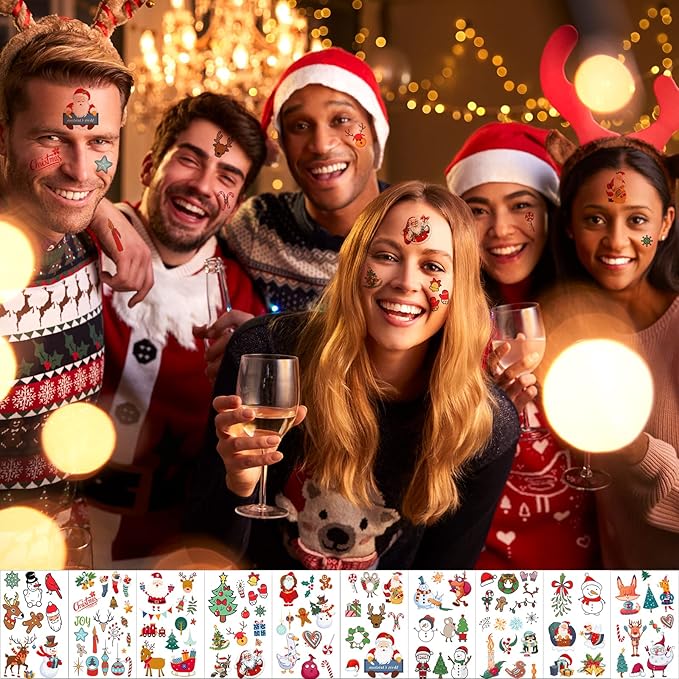42 Sheets Christmas Temporary Tattoos - Image 3