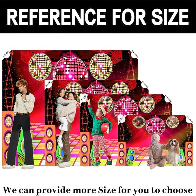 20X10ft Dance Party Backdrop Retro 70s 80s 90s Theme Glitter Stage Dance Ball - Image 7