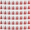 6P Red Silver Foil Fringe Metallic Tassel Streamers Banner Tassel Garland by HYSILLA