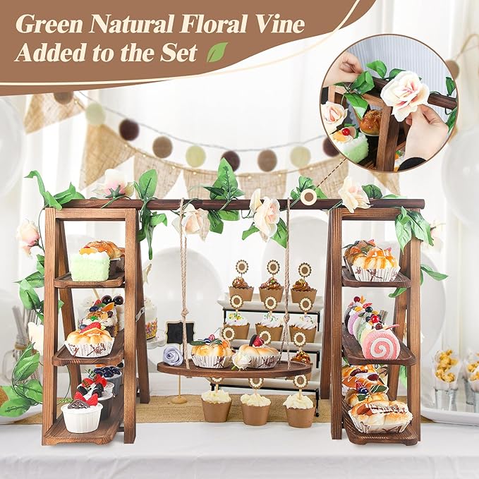 Wooden 3 Tier Cupcake Stand - Image 6