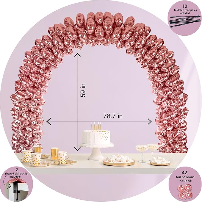 6.6FT Balloon Table Arch Kit – Adjustable Foil Balloon Arch Stand - Image 3