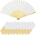 Coucoland 30 Pcs White Bamboo Folding Handheld Fan Hand fan by Coucoland