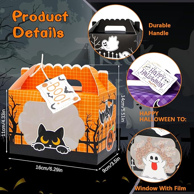 24 Pack Halloween Treat Boxes, Trick or Treat Candy Boxes - Image 3
