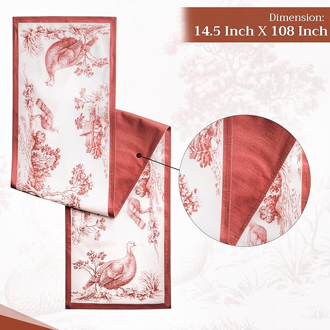 Maison d' Hermine Table Runner 100% Cotton Double Layer Table Runners 108 - Image 4