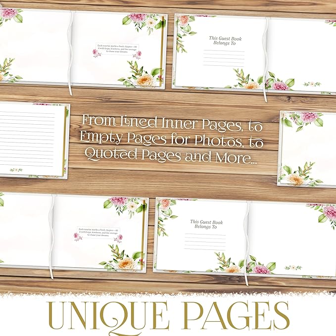 Wedding Guest Book with Pen and Stickers Included, Custom Guest Book Design 2025 - Image 7