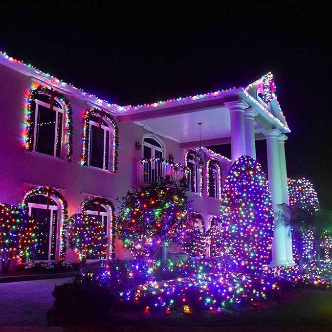 JMEXSUSS 163ft 500 LED Christmas Lights Outdoor, Waterproof Clear Wire String - Image 5