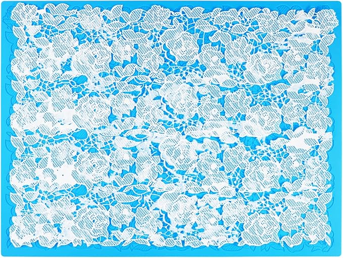 Embossing Lace Fondant Molds, Silicone Cake Fondant Mat, Rose Impression Lace by FYZ+Brothers