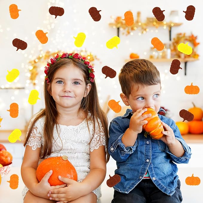 MARFOREVER Fall Felt Pumpkin Confetti - Image 4