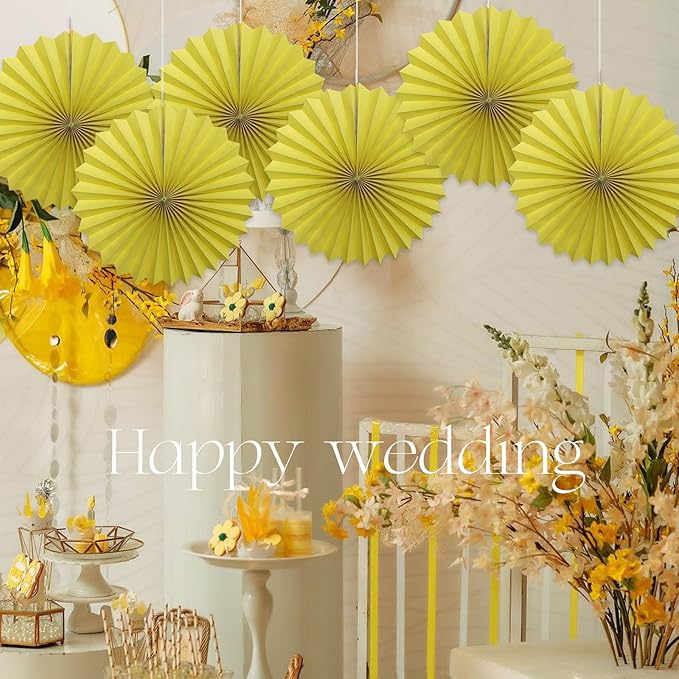 Yellow Party Decorations, Paper Decorations - Image 6