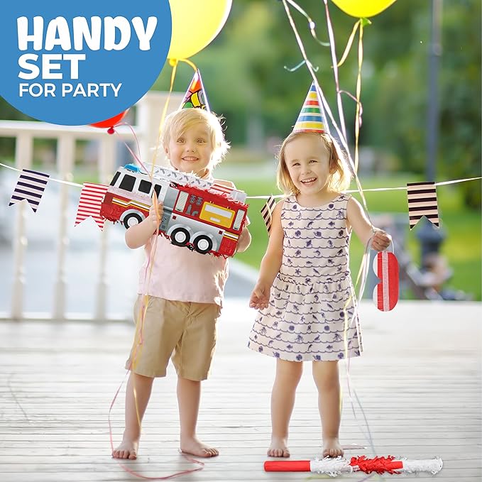 Small Fire Truck Pinatas Bundle - Image 5