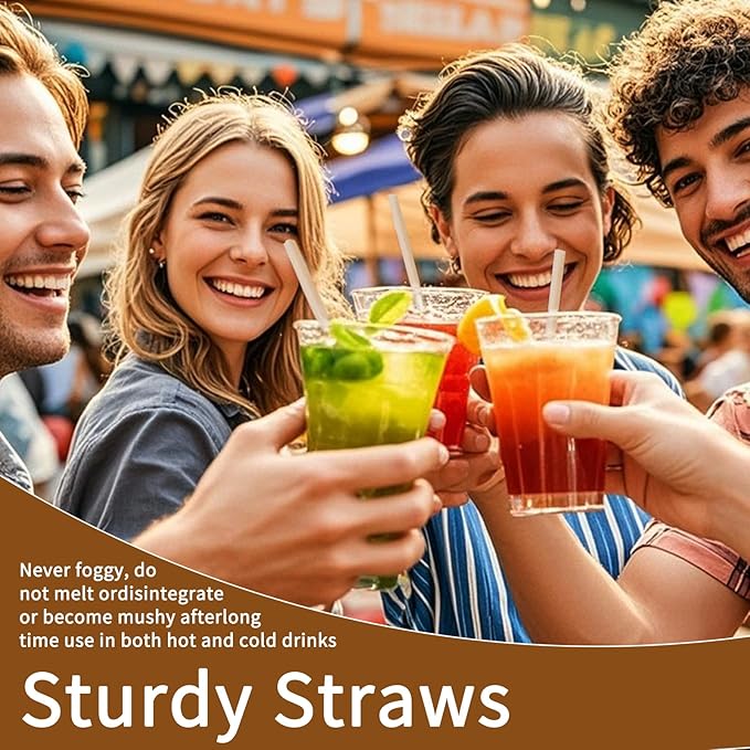 200 Pcs Sugarcane Straws Disposable, 5 In Drinking Agave Long Edible - Image 5