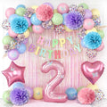 Pastel 2nd Birthday Party Decorations by KAINSY