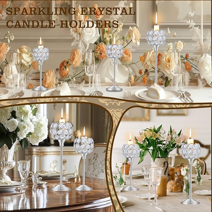 Crystal Candle Holders Set of 16 - Image 6