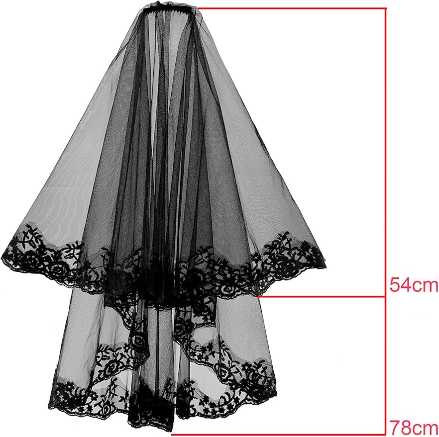 Ayliss Women Mesh Veils Black Bridal Birdcage Short Wedding Face Veil - Image 2