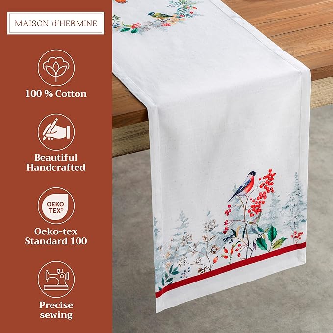 Maison d' Hermine Table Runner 100% Cotton Single Layer Table Runners 108 - Image 2