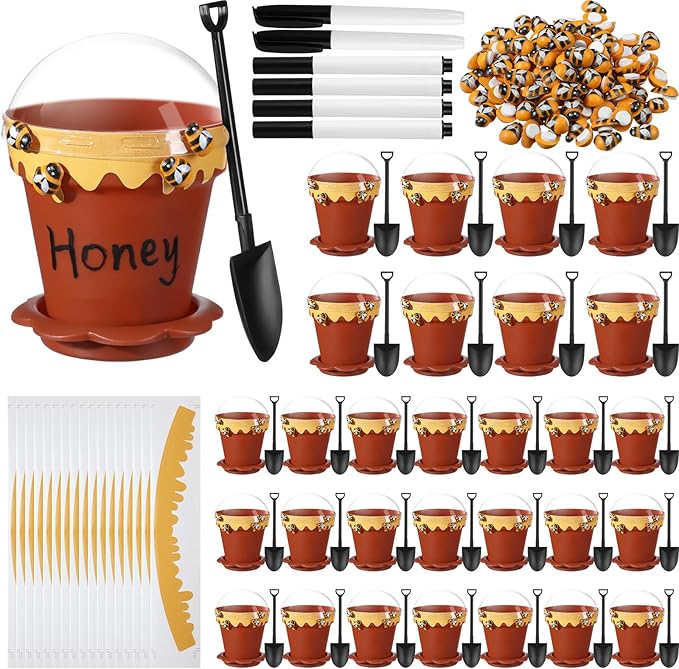 30 Sets Mini Honey Bee Pots by CelebrateEveryMoment