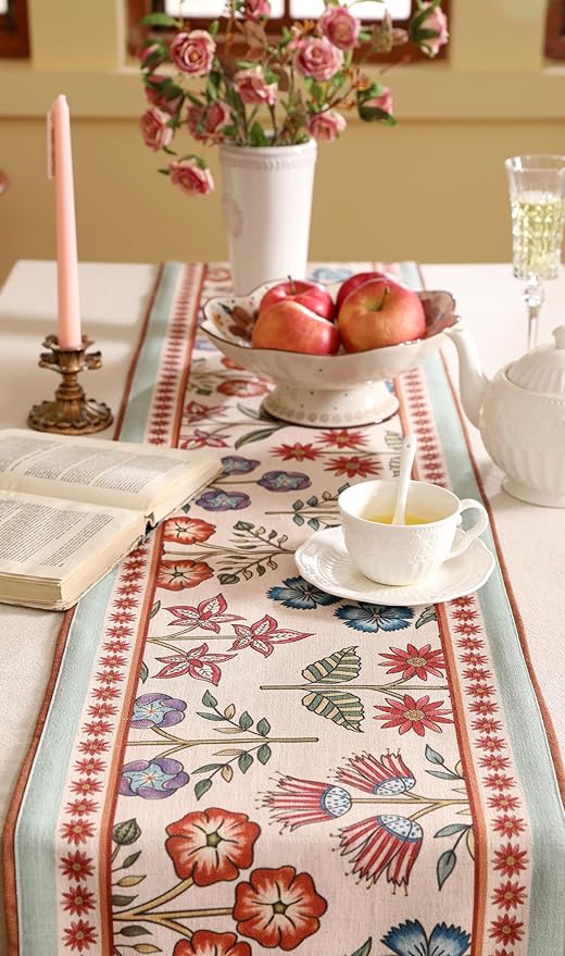 Decorative Linen French Table Runner 71 Inches Long, Tea Party - Image 5