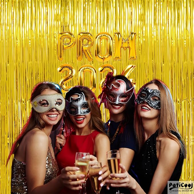 Christmas Decorations Gold Streamers Thicken 4 Pack 3.2 x 8.2 FT - Image 6