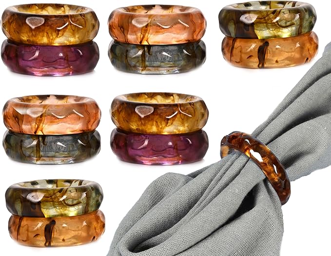 Spring Pastel Epoxy Napkin Rings by ALPHALivingHOME