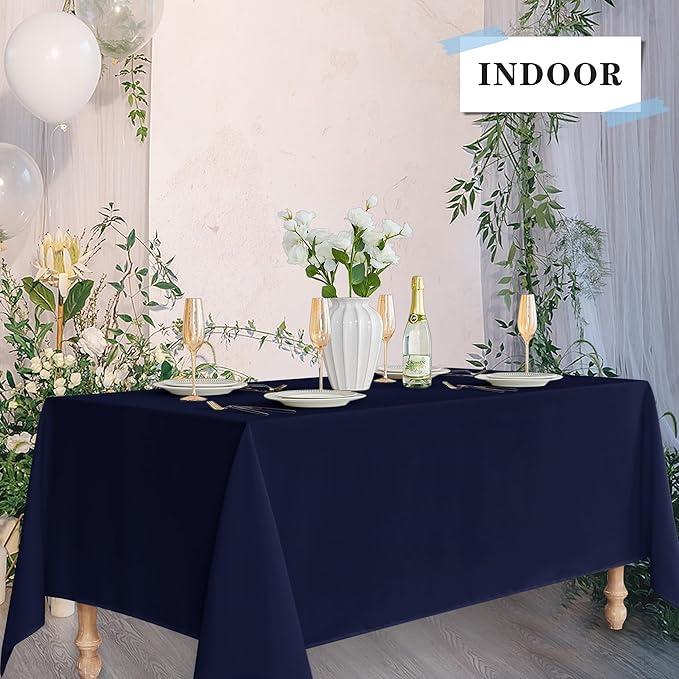 Fitable Navy Tablecloths for 6-8 Foot Tables, 6 Pack - Image 8