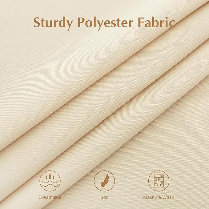 2 Pack Small Square Table Cloth 36X36 Inch Beige Washable Fabric Tablecloth - Image 4