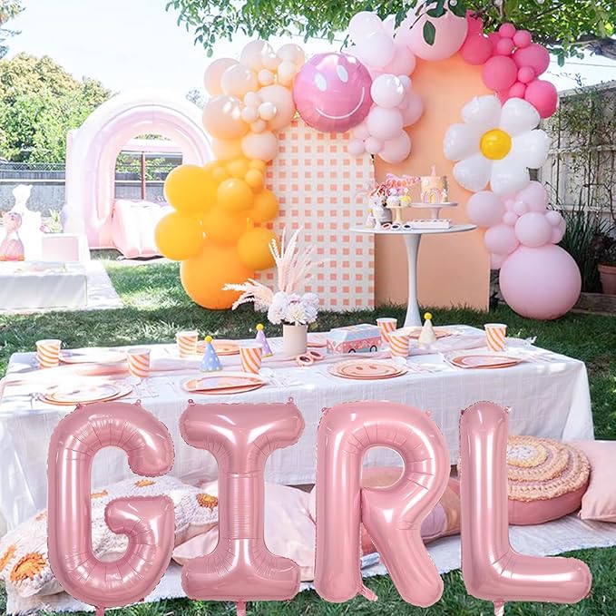 40" Balloon Letter K Pastel Pink, Large Foil Baby Pink Letter Balloons A - Image 5