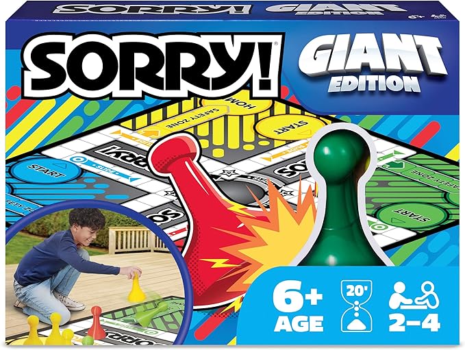 Giant SORRY! Classic Family Board Game Indoor Outdoor Retro Party Activity by SpinMasterGames
