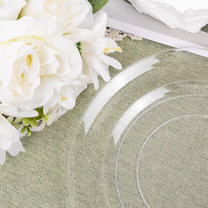 KIRE 60PCS Clear Plastic Plates - Image 4