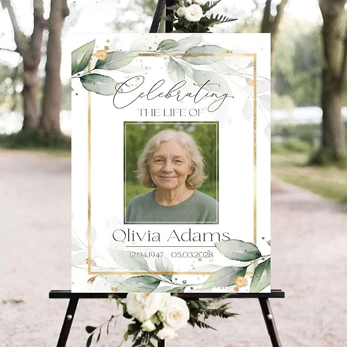 Personalized Funeral Welcome Signs, Celebration Of Life Yard Sign, Celebration - Image 3