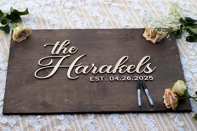 Personalized Last Name Guest Book, Unique Guest Book Sign, Custom Alternative - Image 6