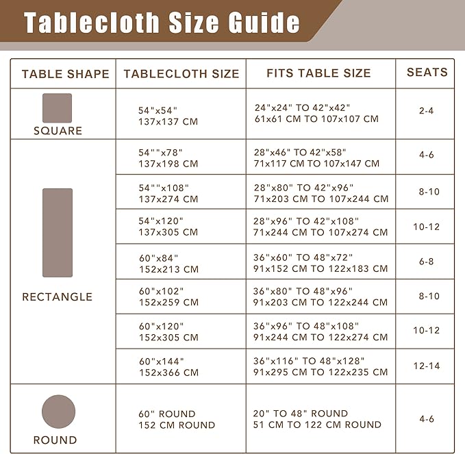 Fitable Faux Linen Tablecloth Rectangle 60 x 84 Inch - Image 6