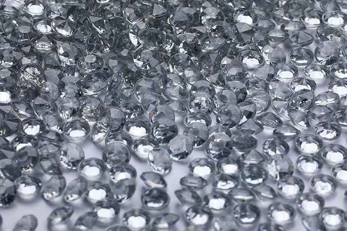 2000 pcs/Pack Wedding Table Scatter Confetti Crystals Acrylic Diamonds 8 mm by Angzhia