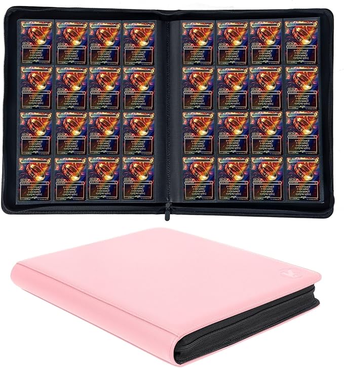 1000+ Pockets Trading Card Binder, 16-Pocket Card Ablum Compatible by KUOOKING