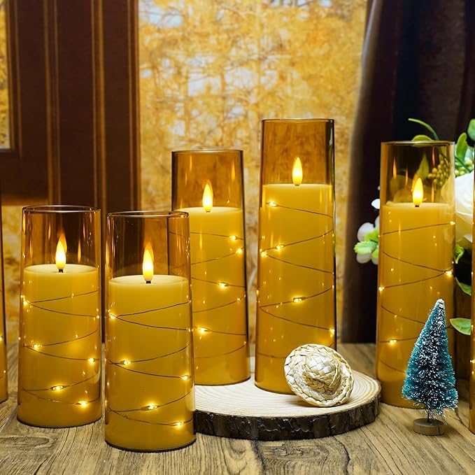 Flameless LED Candles with Timer 9 Pc Flickering Flameless Candles - Image 4
