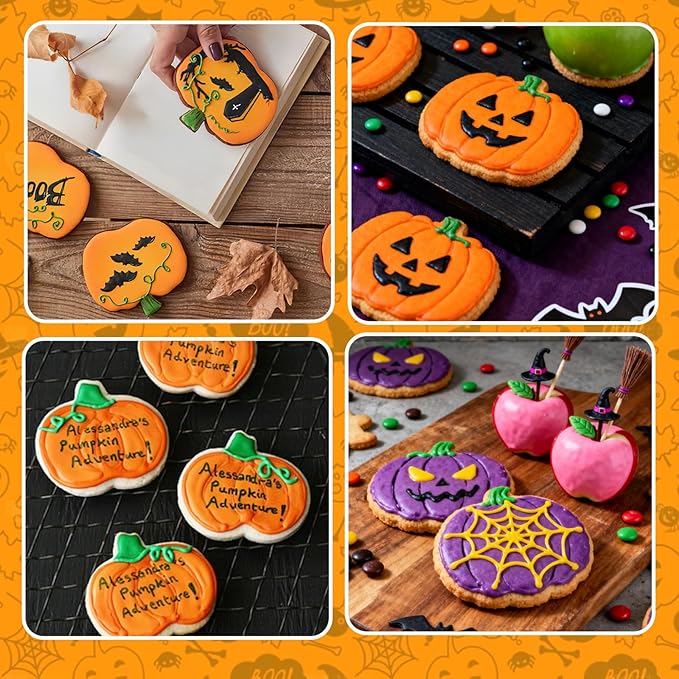 Pumpkin Cookie Cutters Set，3.54", 2.87"- 3Pcs Halloween Thanksgiving Fruit - Image 5