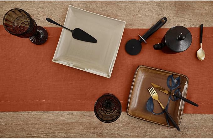 Solino Home Linen Cinnamon Table Runner 90 Inches Long - Image 3