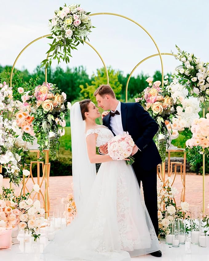 Wedding Arch Set of 3, Balloon Arch Stand Wedding Frame - Image 2