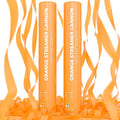 2 Pack Streamer Cannon Confetti Poppers | Biodegradable Orange Confetti | TUR by TURPartySupplies