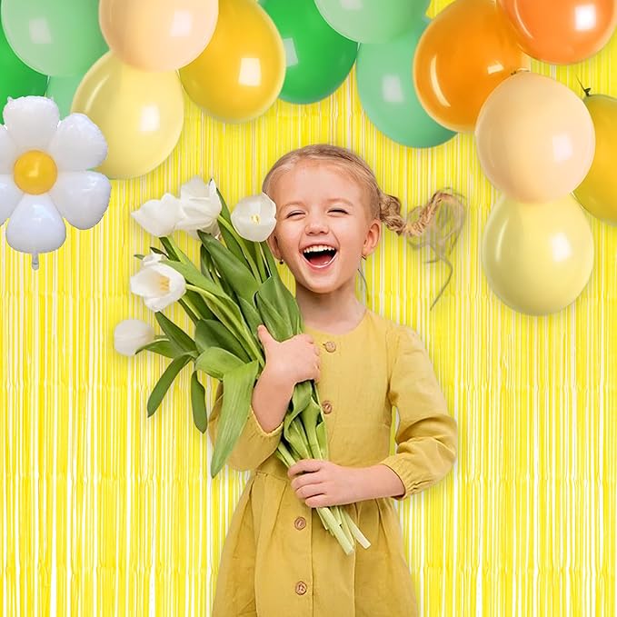 Yellow Streamers Party Backdrop - Image 2