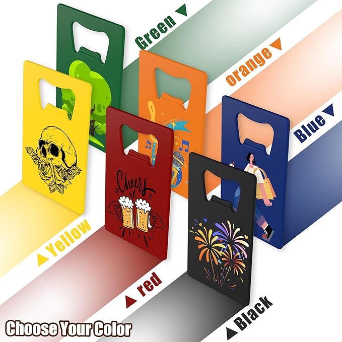 4-100 Pcs Personalized Bottle Opener, Custom Stainless Steel Credit Card Bottle - Image 3