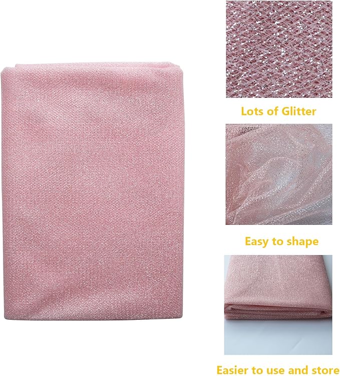 Glitter Tulle Fabric 56 Inch by 5.5 Yards Fabric Tulle Bolt - Image 5