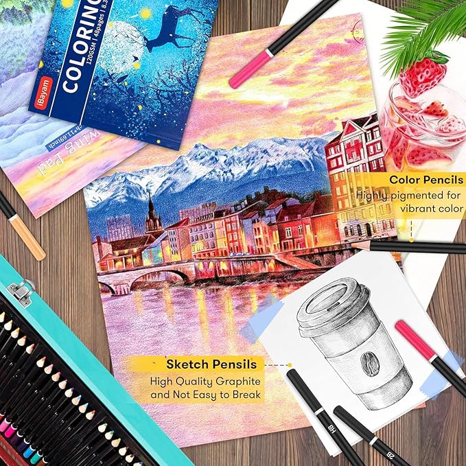 iBayam Art Supplies, 2 Sketch Pads, Creative Gift Box - Image 3