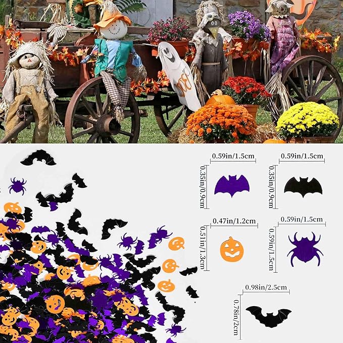 Halloween Confetti Glitter, Confetti Sprinkles Bats Spider Glitter Pumpkin - Image 3
