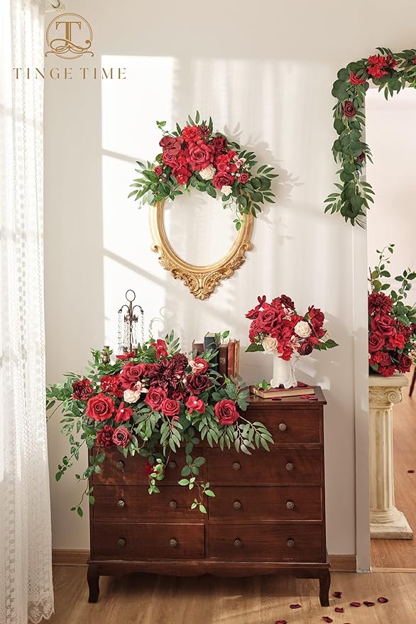 TINGE TIME Artificial Sweetheart Flower Swag - Image 4