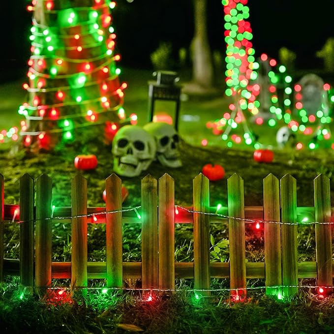 JMEXSUSS 500 LED Red and Green Christmas Lights, 8 Modes 163ft String Lights - Image 4